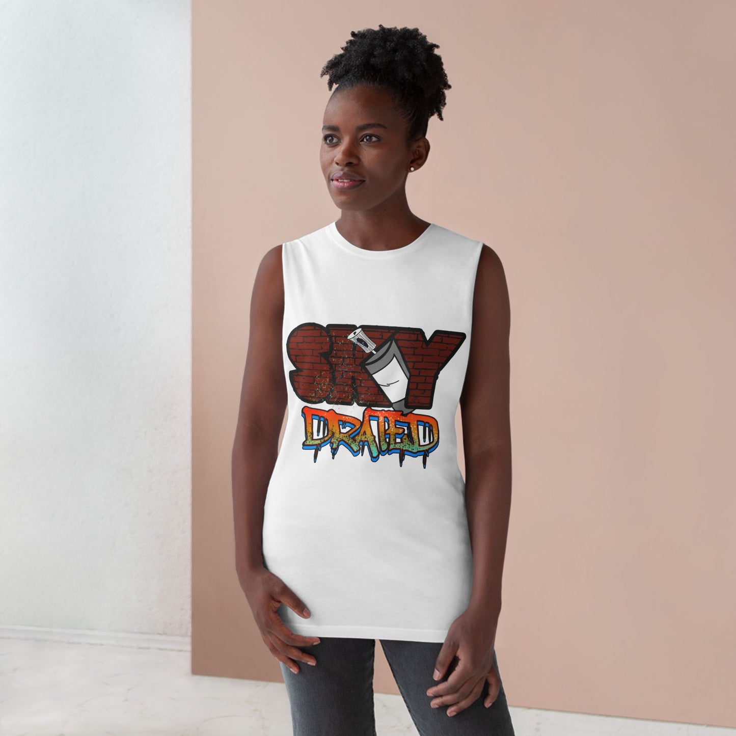 Urban Graffiti Unisex Tank Top, Streetwear Tee, Casual Summer Wear, Graphic Apparel, Perfect for Festivals or Everyday