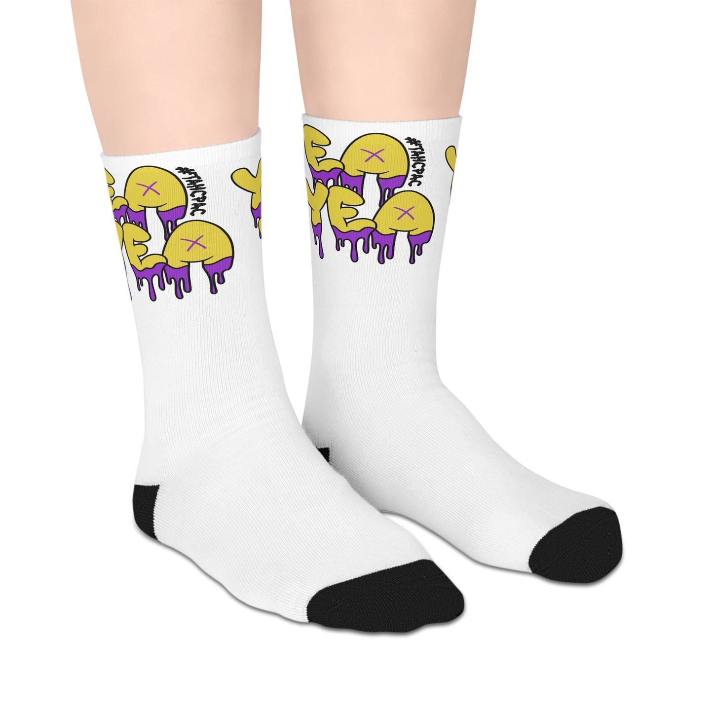 Colorful Graphic Mid-Length Socks, Fun Casual Socks, Trendy Sock Gift, Stylish Everyday Accessories, Unique Art Socks, Youthful Vibe