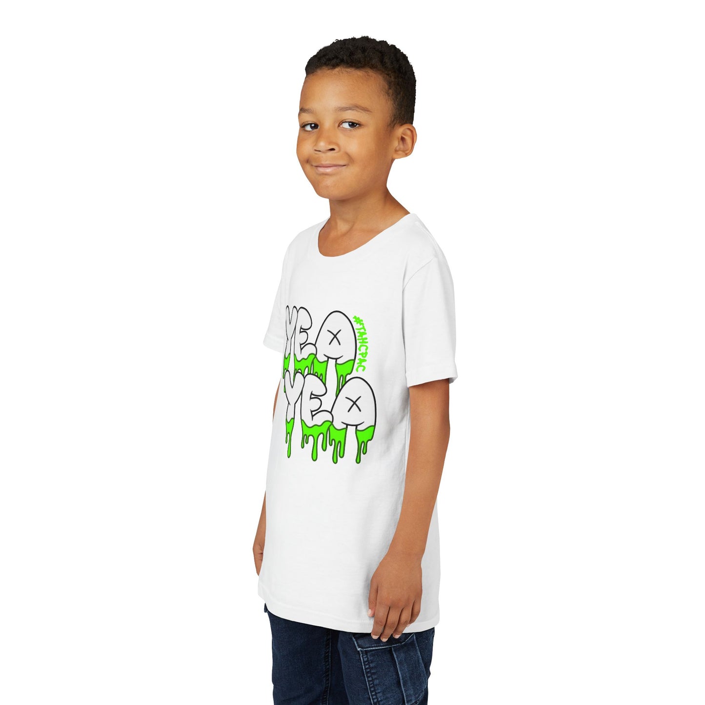 Youth Short Sleeve Tee - Fun 'YEA YEA' Graphic Design With 'Kamp Water Tag' Shirt for Kids