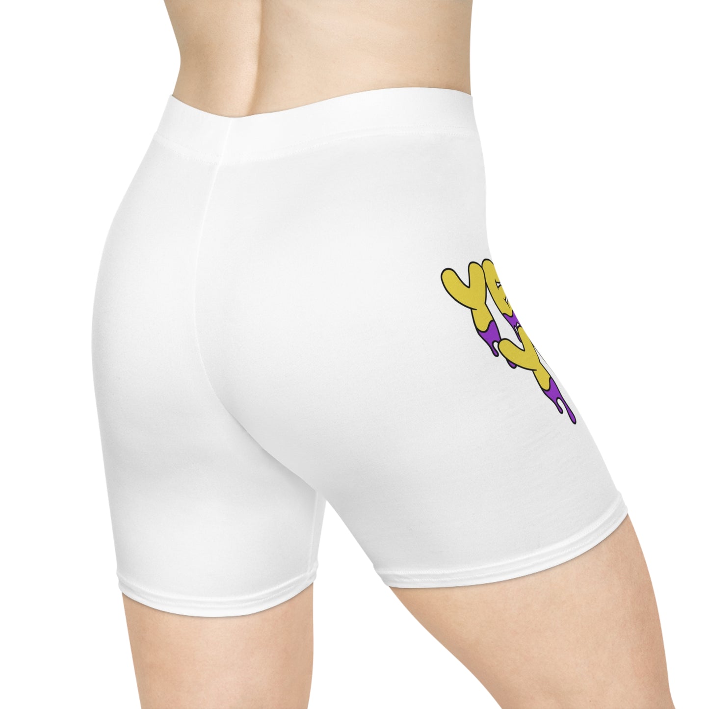 Trendy Women's Biker Shorts, Funky Activewear for Women, Summer Vibes, Casual Sports Gear, Festival Outfit, Streetwear Fashion