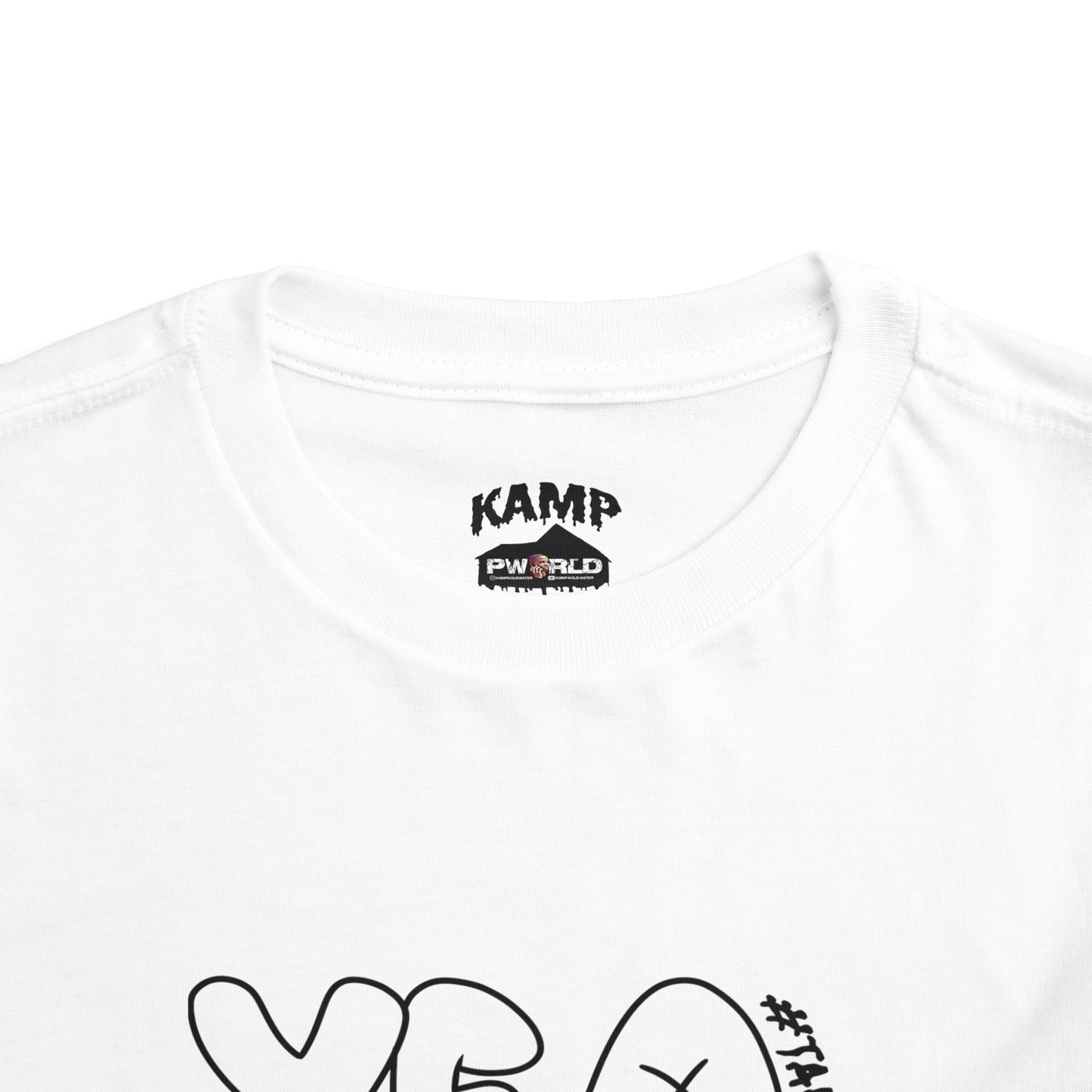 Toddler Tee — Green Drip "YEAH YEAH" Graphic | Kamp Water Logo