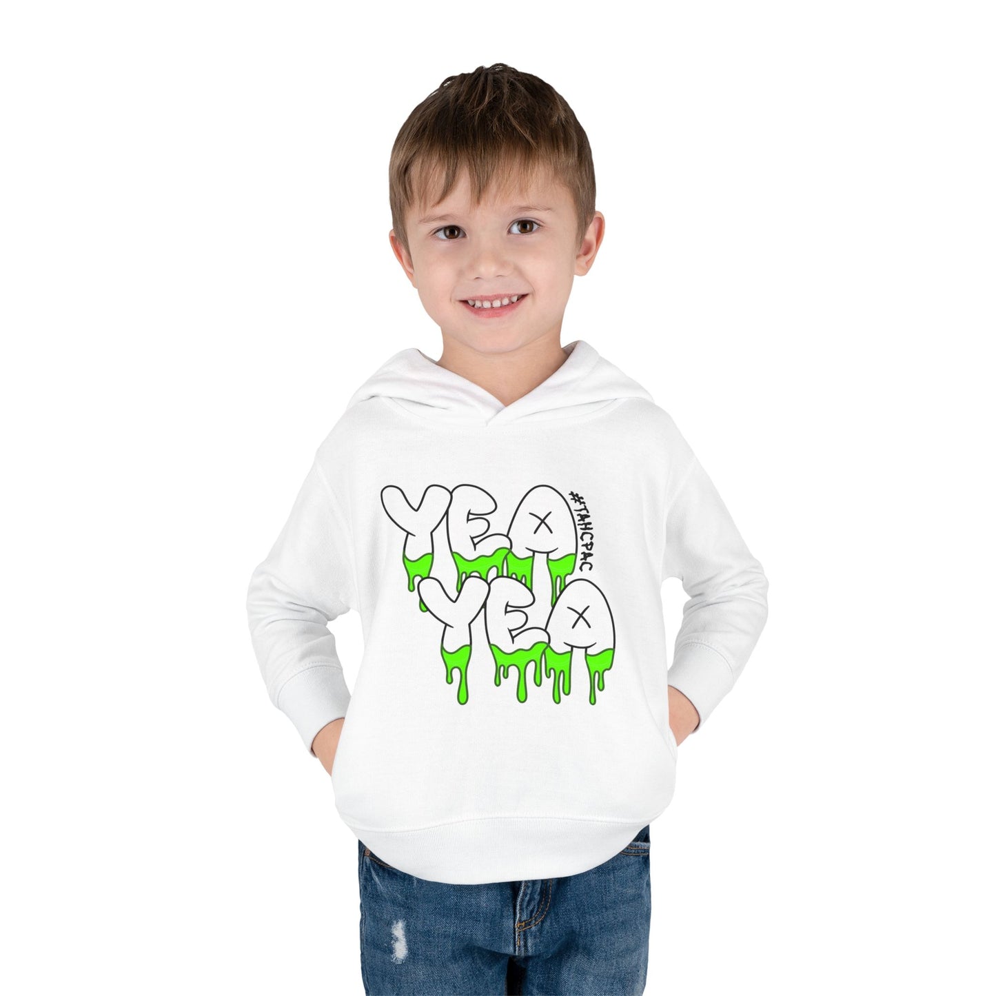 Toddler Hoodie — Cute Drip 'YEE YEE' Graphic Front & 'Kamp Water' Logo Back