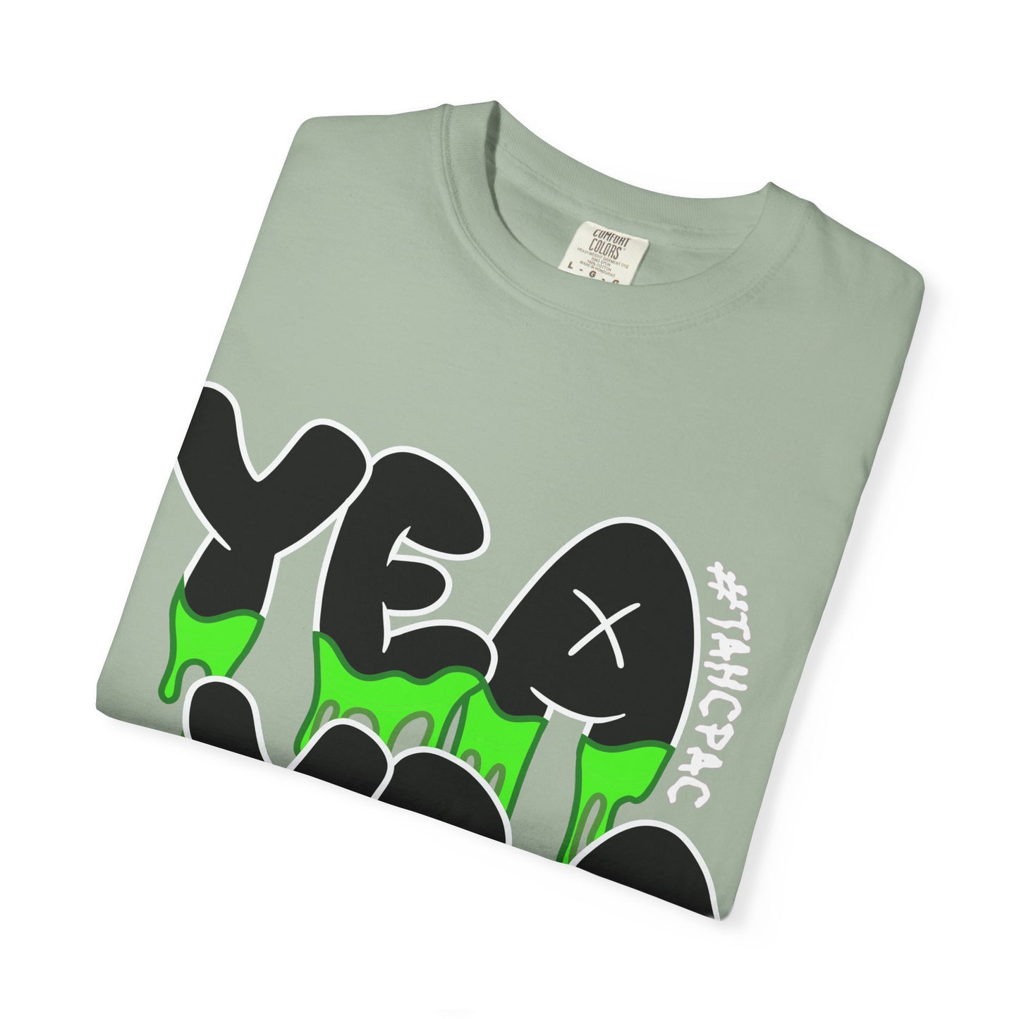 YEA YEA Graphic T‑Shirt — #TAHCPAC Back Print