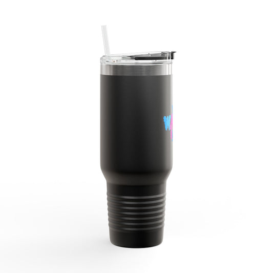 Vibrant Insulated Travel Mug - 40oz, Perfect for Hydration, Ideal Gift for Water Lovers, Unique Cafeteria Style Mug, Summer Essential, [...]