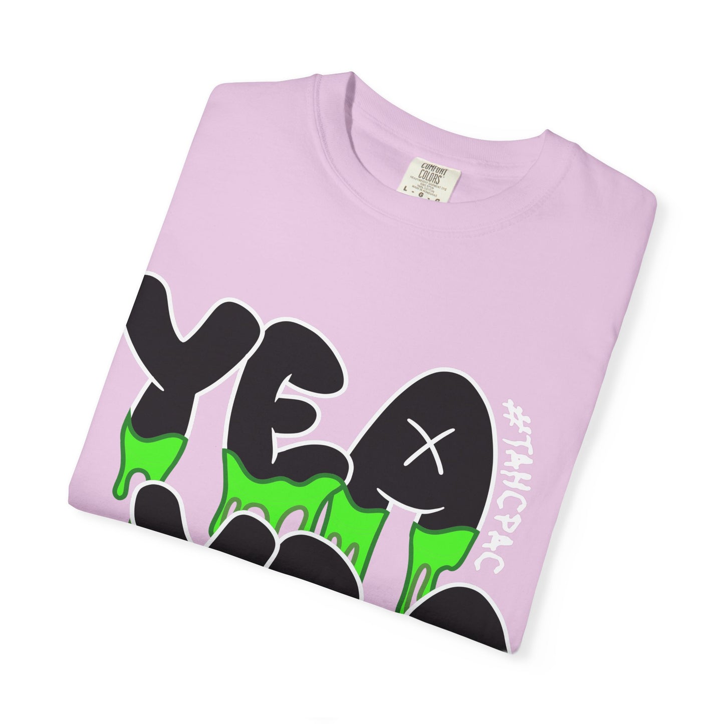 YEA YEA Graphic T‑Shirt — #TAHCPAC Back Print