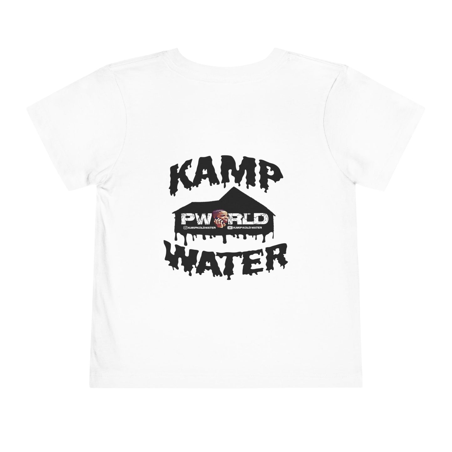 Toddler Tee — Green Drip "YEAH YEAH" Graphic | Kamp Water Logo