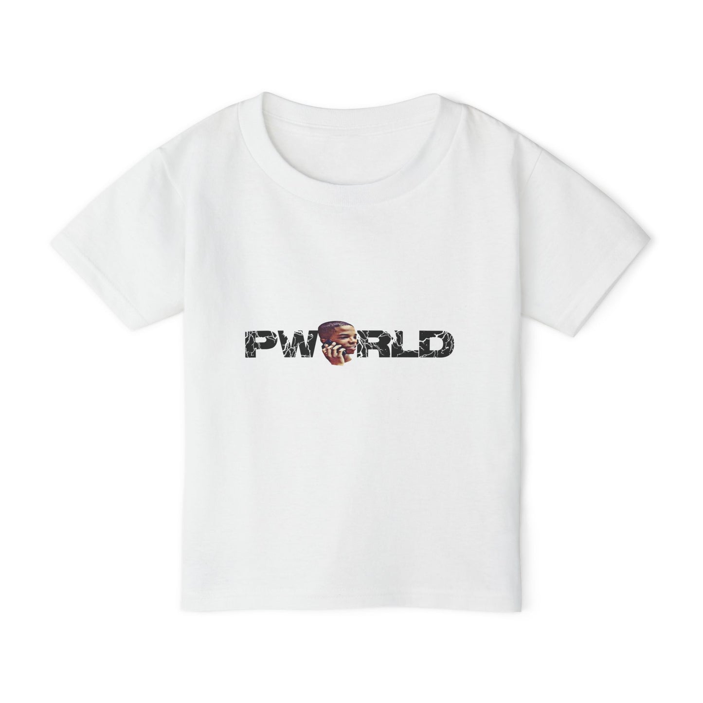Toddler T‑Shirt — "PWorld" Graphic Tee with Masked Face Logo