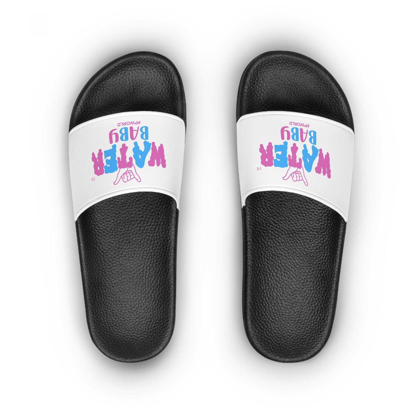 Water Baby Slide Sandals — Cute Mermaid Graphic Women's Slides