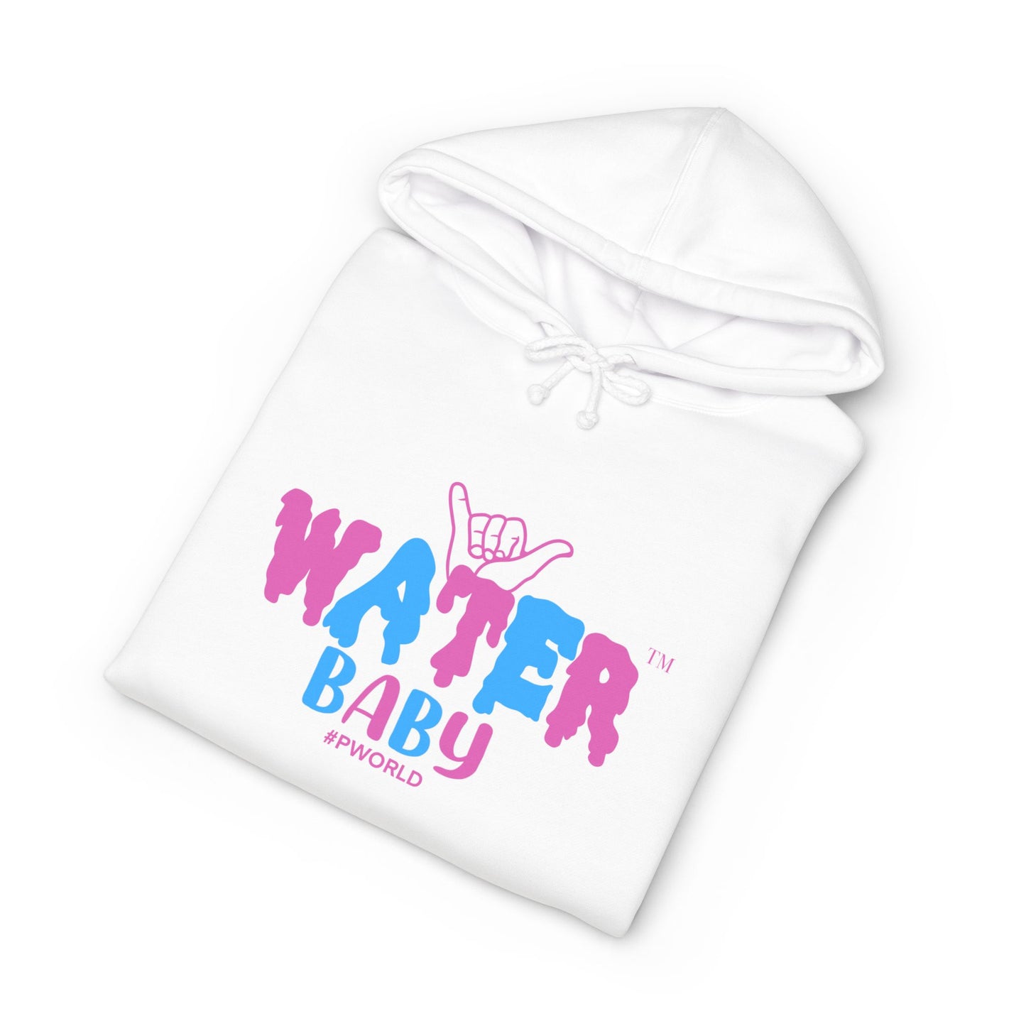Water Baby Hoodie — Colorful 'Water Baby' Front & 'I'd Rather Be Trappin'' Back Pullover