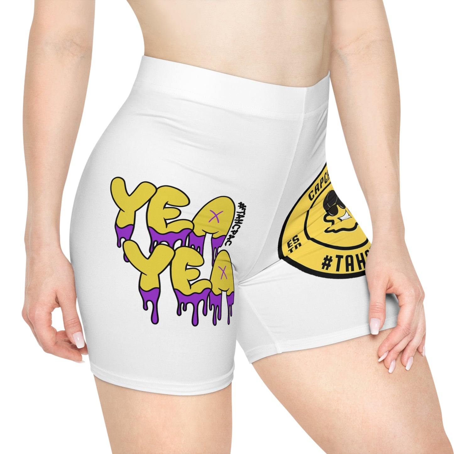 Trendy Women's Biker Shorts, Funky Activewear for Women, Summer Vibes, Casual Sports Gear, Festival Outfit, Streetwear Fashion
