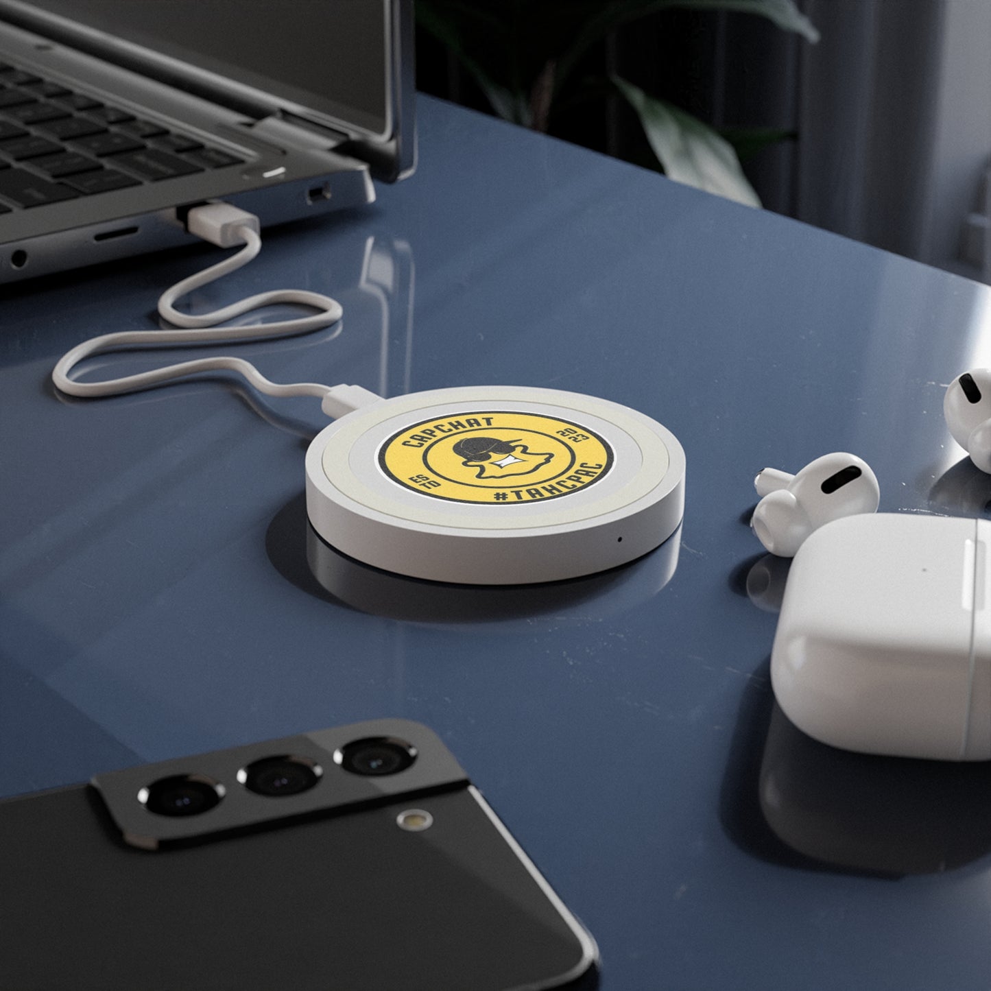 Wireless Charging Pad - CapChat Design for Tech Lovers