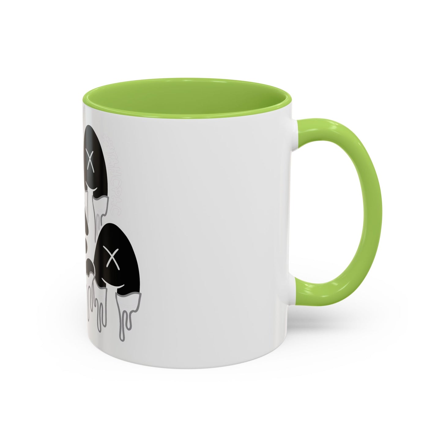Drippy "YEA YEA" Accent Coffee Mug — Black & White Graphic Ceramic