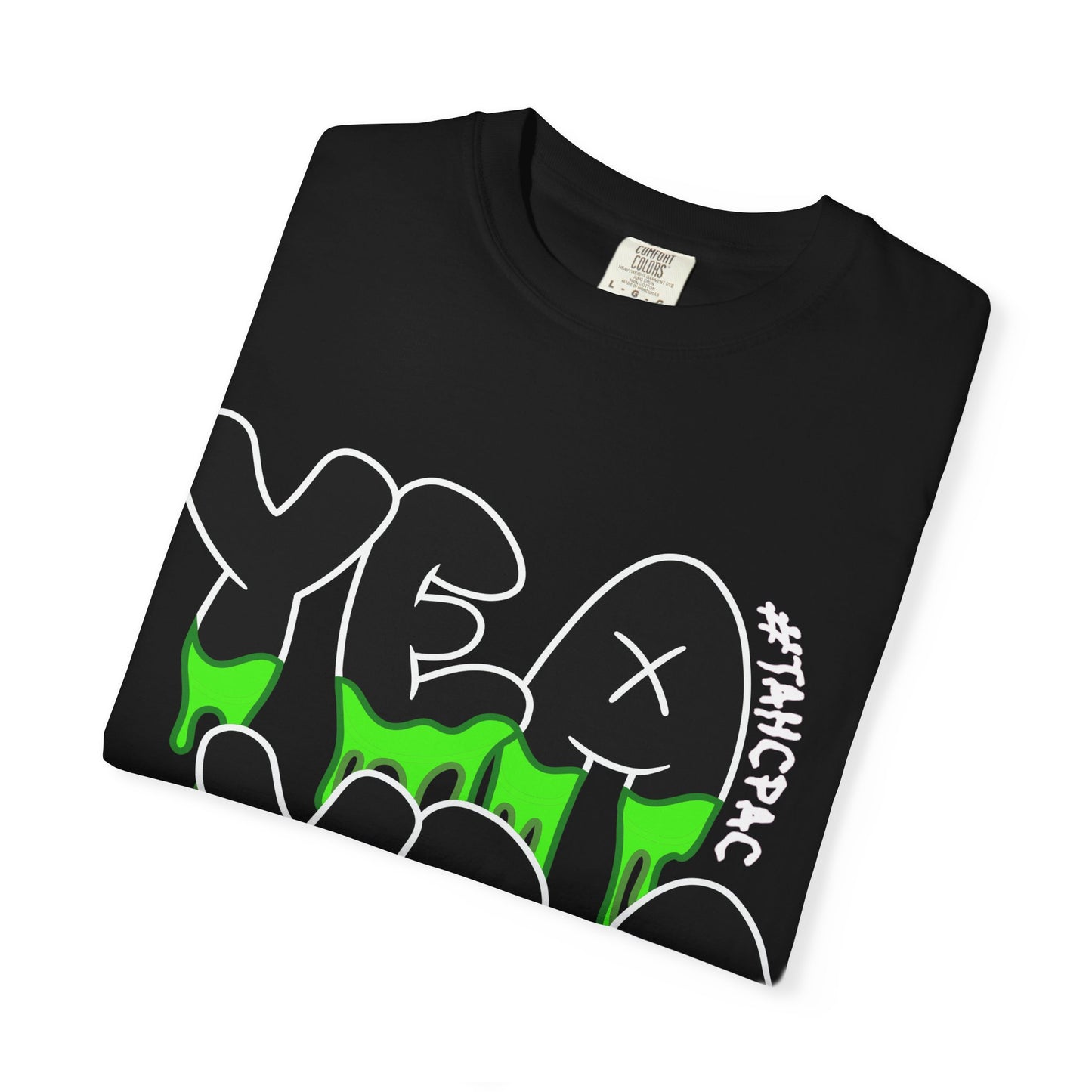 YEA YEA Graphic T‑Shirt — #TAHCPAC Back Print