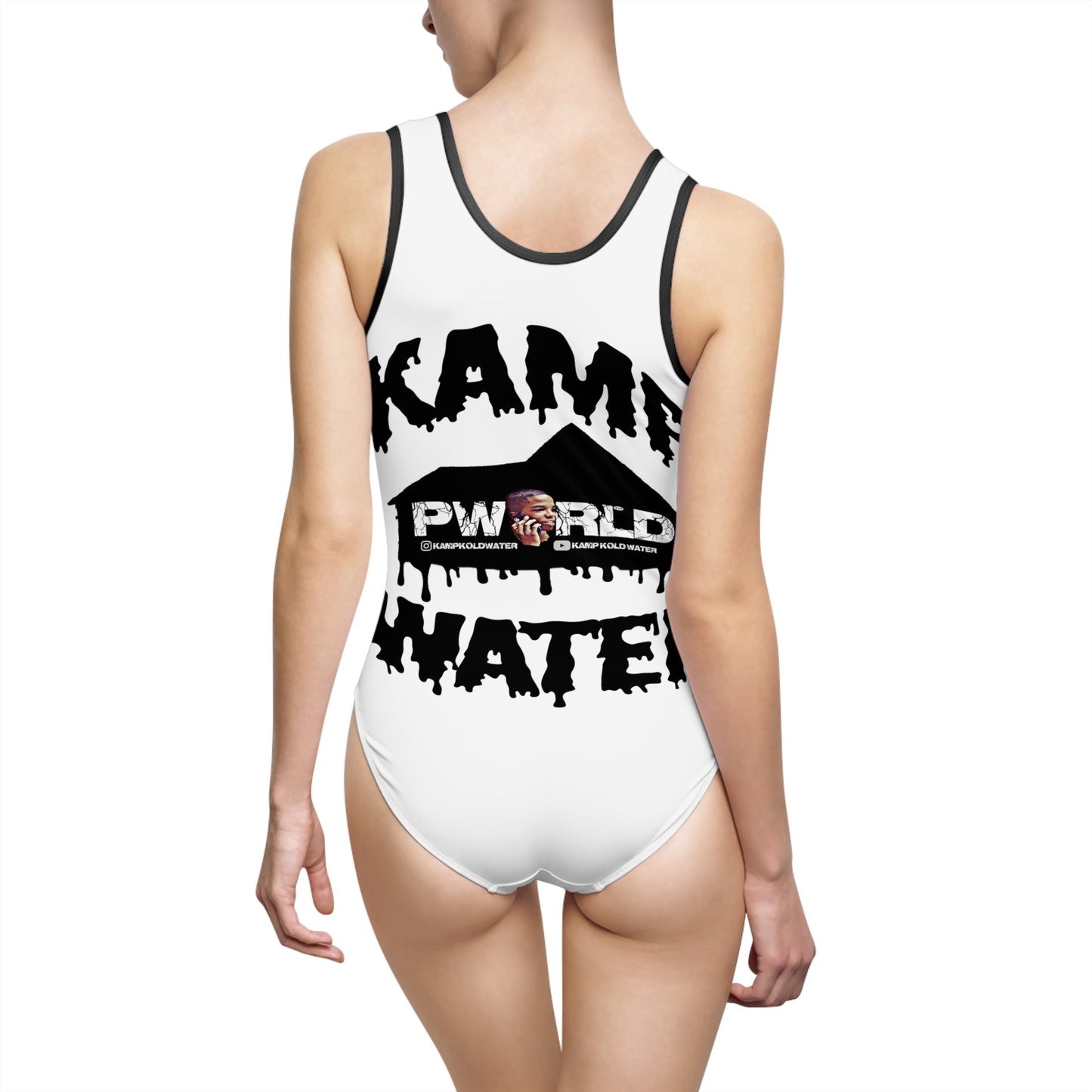 WATER BABY One-Piece Swimsuit — Bold Graphic Beach Swimwear