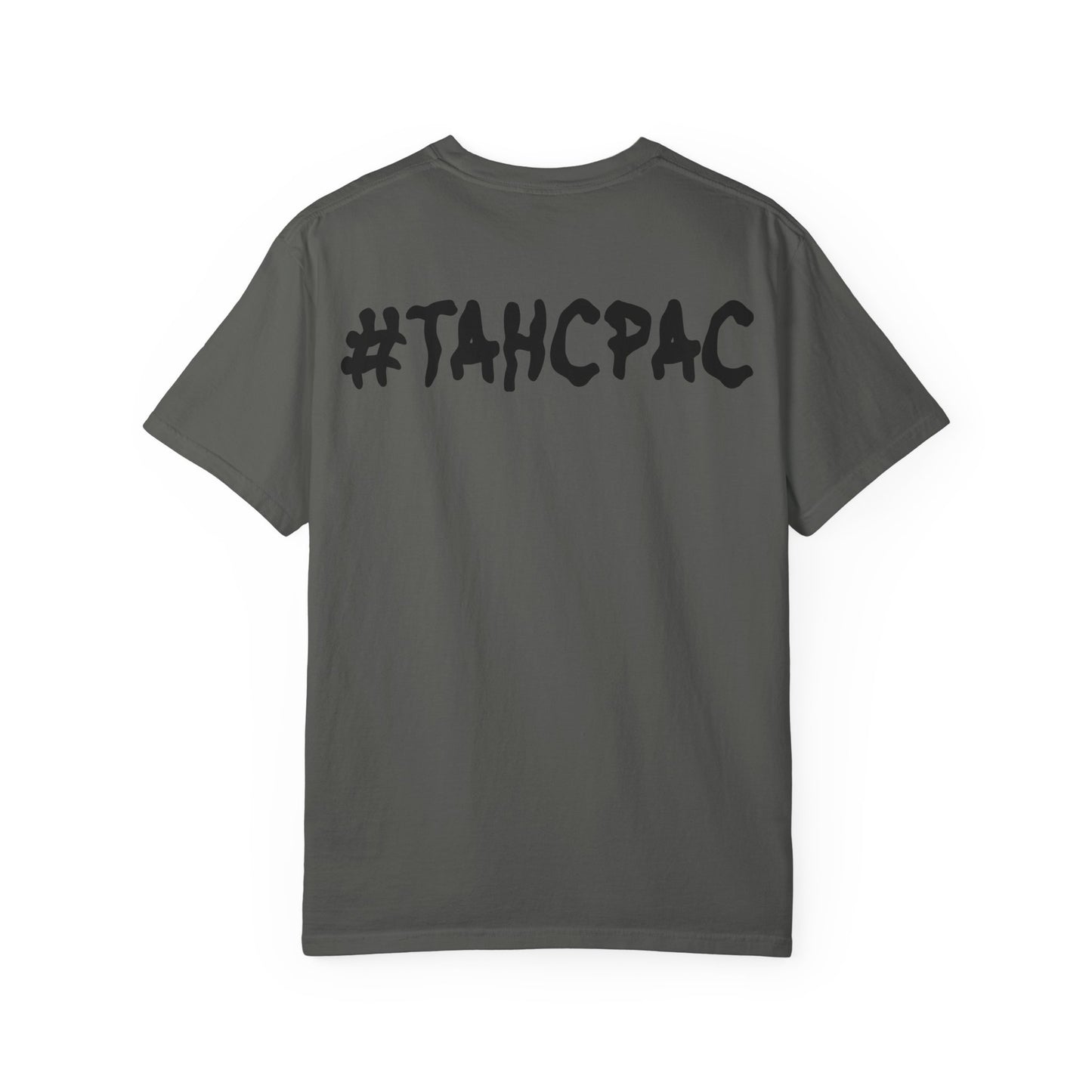 YEA YEA Graphic T‑Shirt — #TAHCPAC Back Print