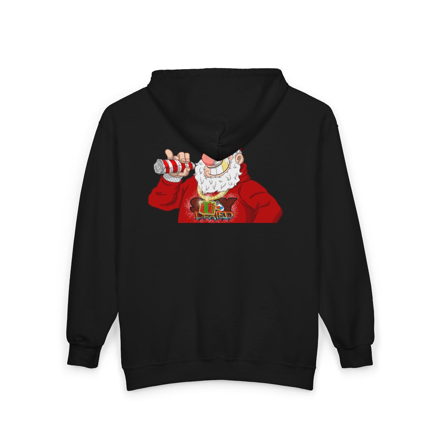 Festive Unisex Zip-Up Santa Hoodie