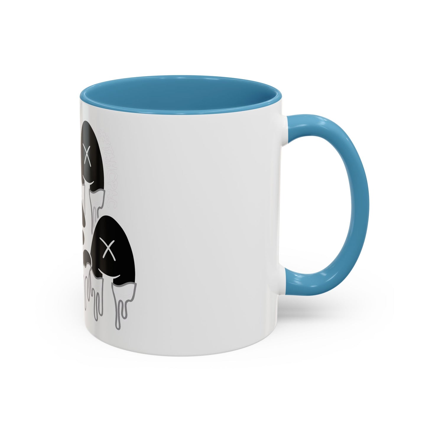 Drippy "YEA YEA" Accent Coffee Mug — Black & White Graphic Ceramic