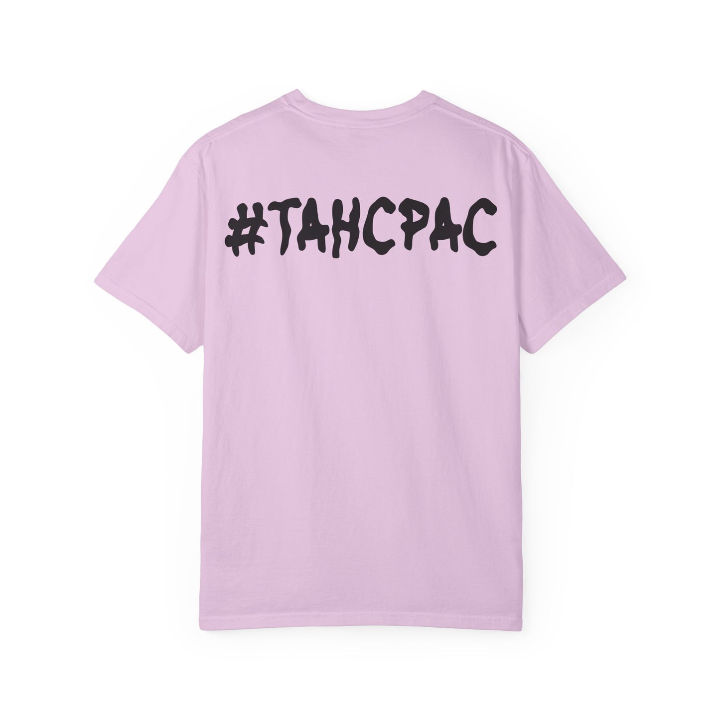 YEA YEA Graphic T‑Shirt — #TAHCPAC Back Print