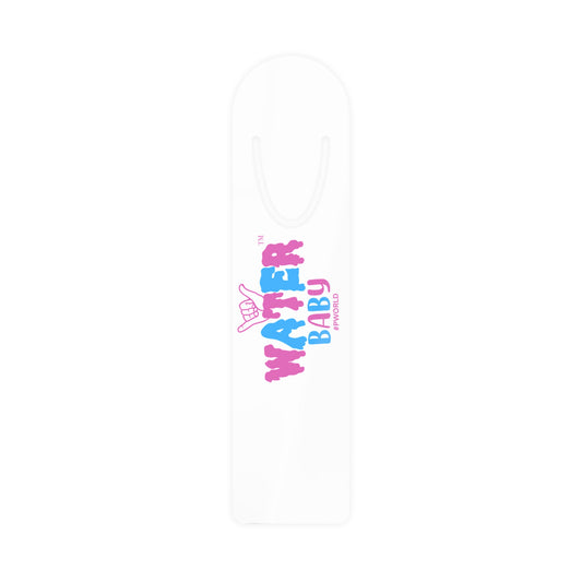 Bookmark — 'Water Baby' Pink & Blue Metal Bookmark, Cute Beach/Pool Reader Gift