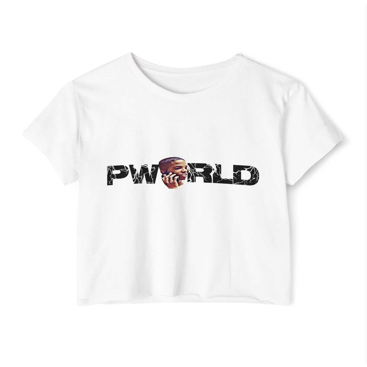 PWRLD Festival Crop Top — Graphic Women's Cropped Tee