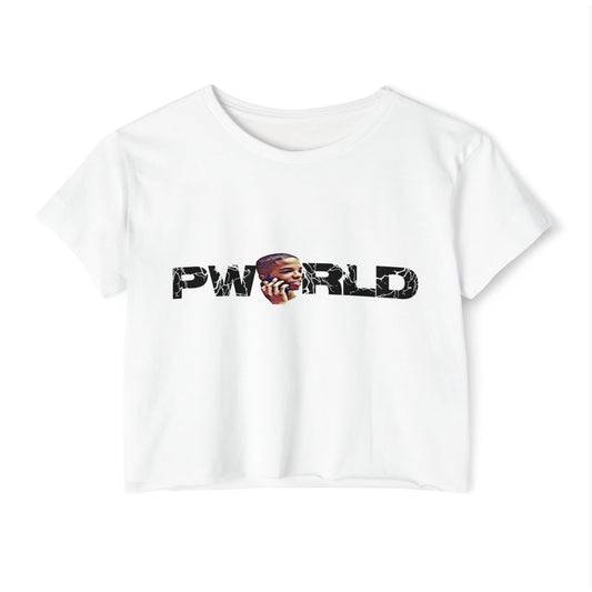PWRLD Festival Crop Top — Graphic Women's Cropped Tee