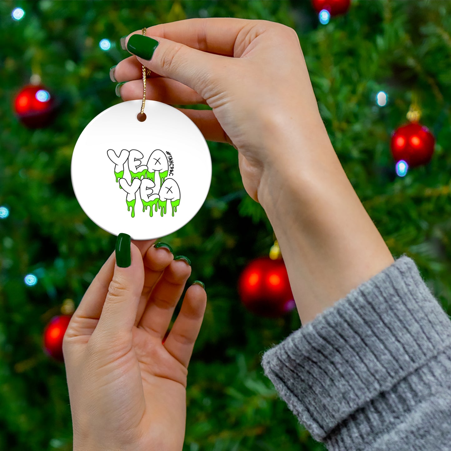 Trendy Ceramic Ornament, Holiday Decor, Gift Idea, Tree Decoration, Festive Accessories, Unique Home Decoration