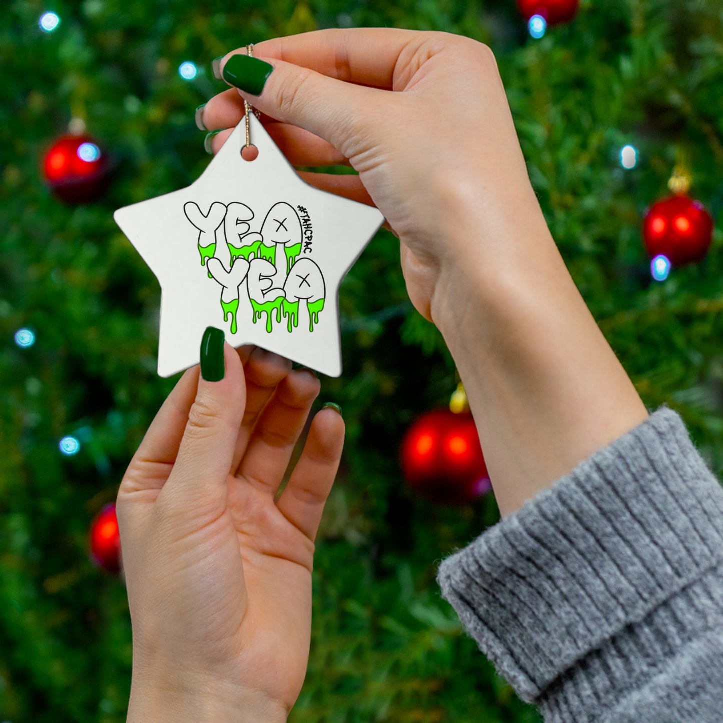 Trendy Ceramic Ornament, Holiday Decor, Gift Idea, Tree Decoration, Festive Accessories, Unique Home Decoration