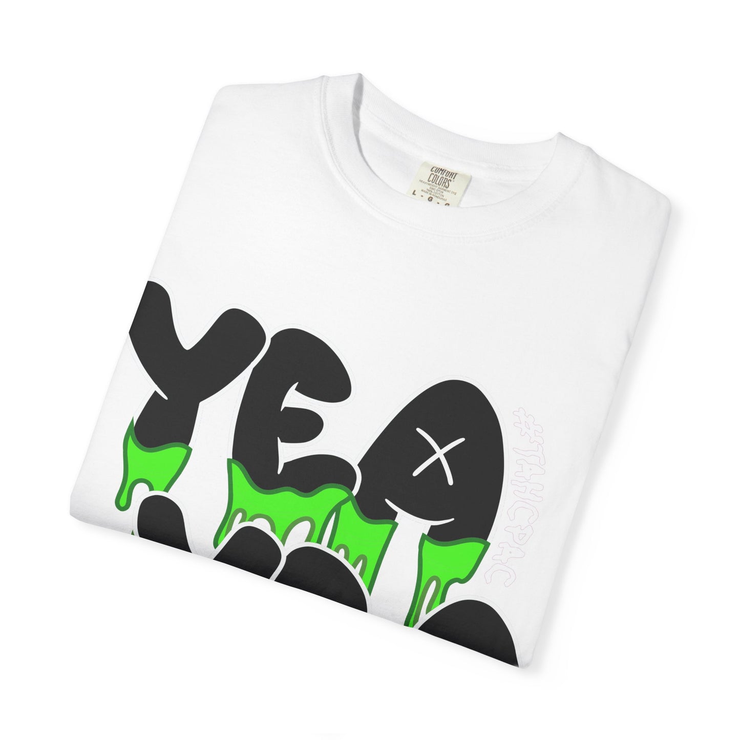 YEA YEA Graphic T‑Shirt — #TAHCPAC Back Print