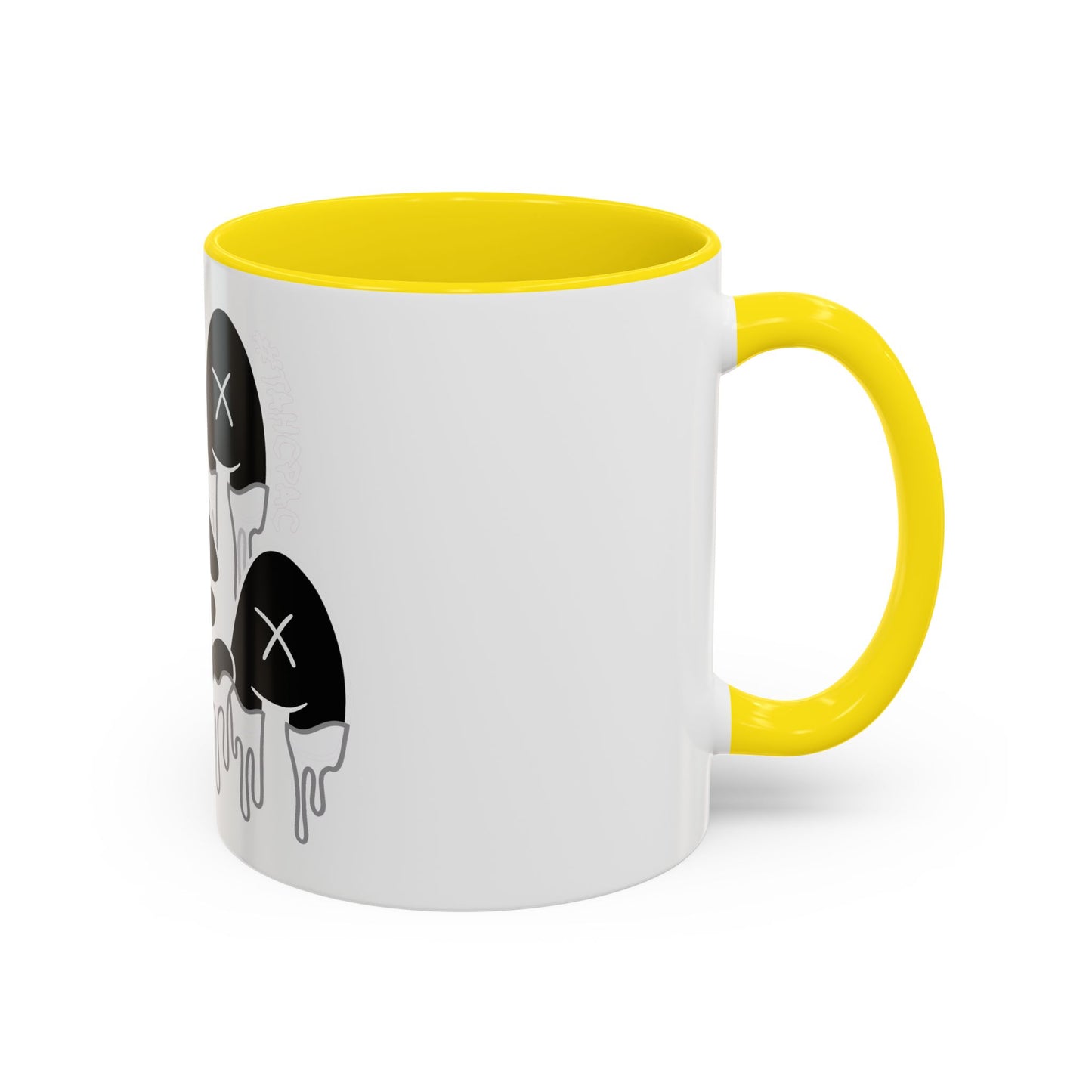 Drippy "YEA YEA" Accent Coffee Mug — Black & White Graphic Ceramic