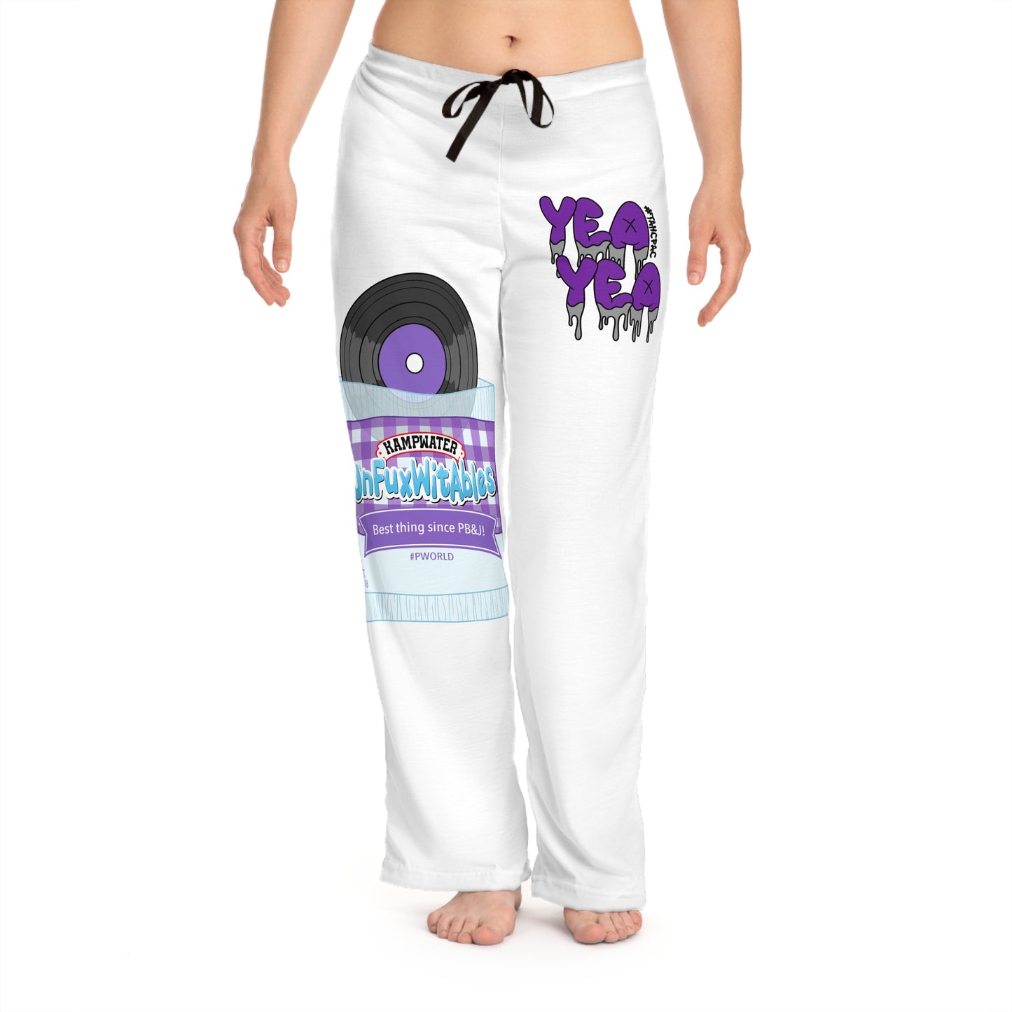Stylish Women's Pajama Pants with Fun Dripping Design, Cozy Lounge Wear, Perfect for Sleepovers, Self-Care Days, Gift for Her
