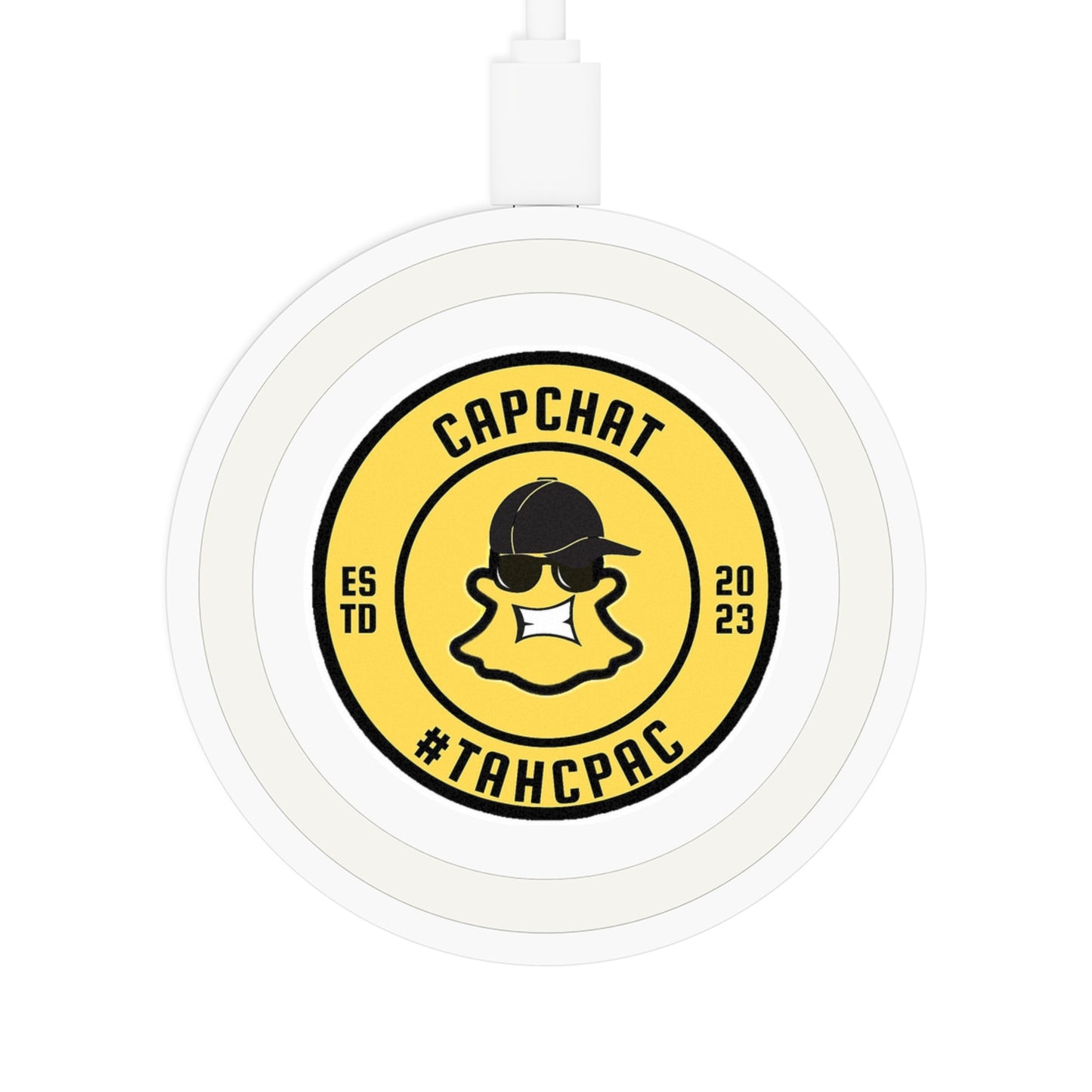 Wireless Charging Pad - CapChat Design for Tech Lovers