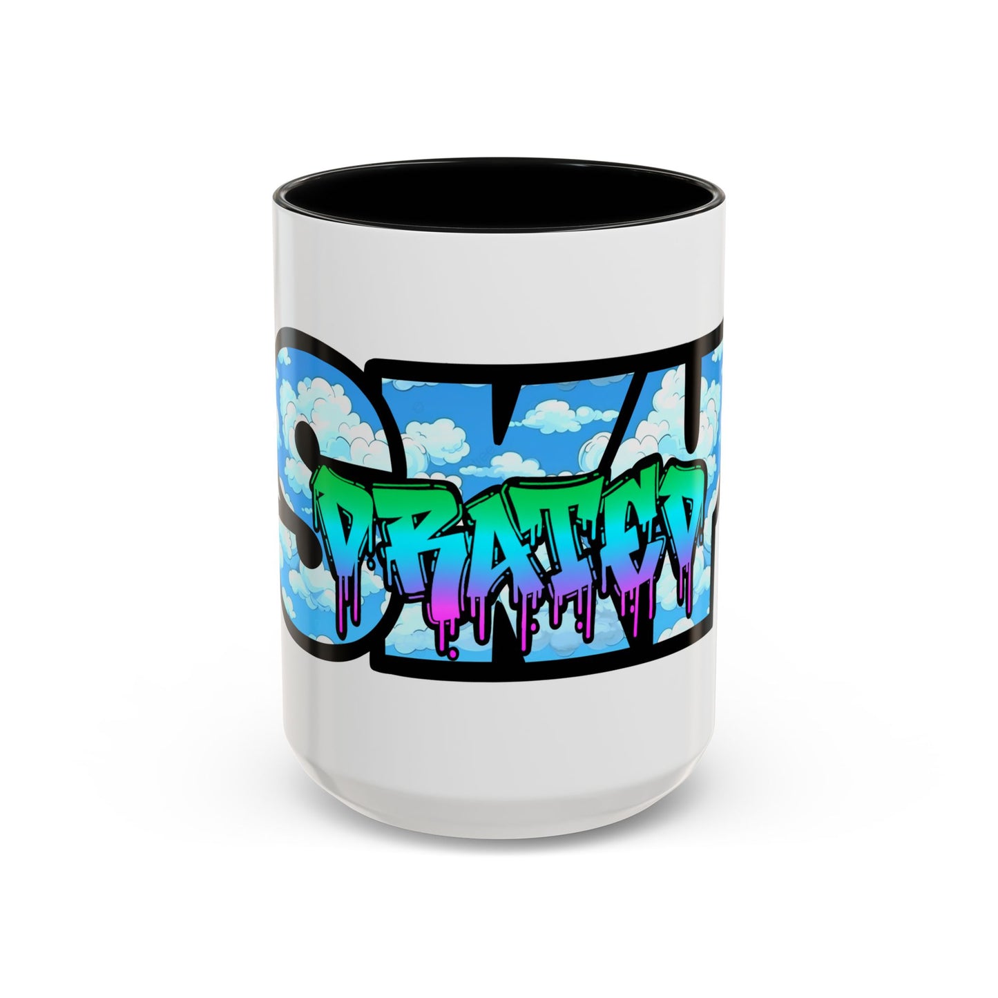 Graffiti Style Accent Coffee Mug - Unique Design for Coffee Lovers, Perfect Gift for Artists, Birthdays, Holidays, Home Decor, Office Use