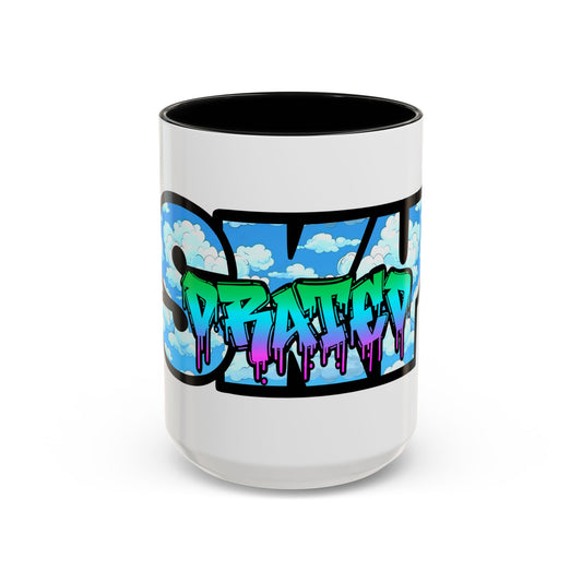 Graffiti Style Accent Coffee Mug - Unique Design for Coffee Lovers, Perfect Gift for Artists, Birthdays, Holidays, Home Decor, Office Use