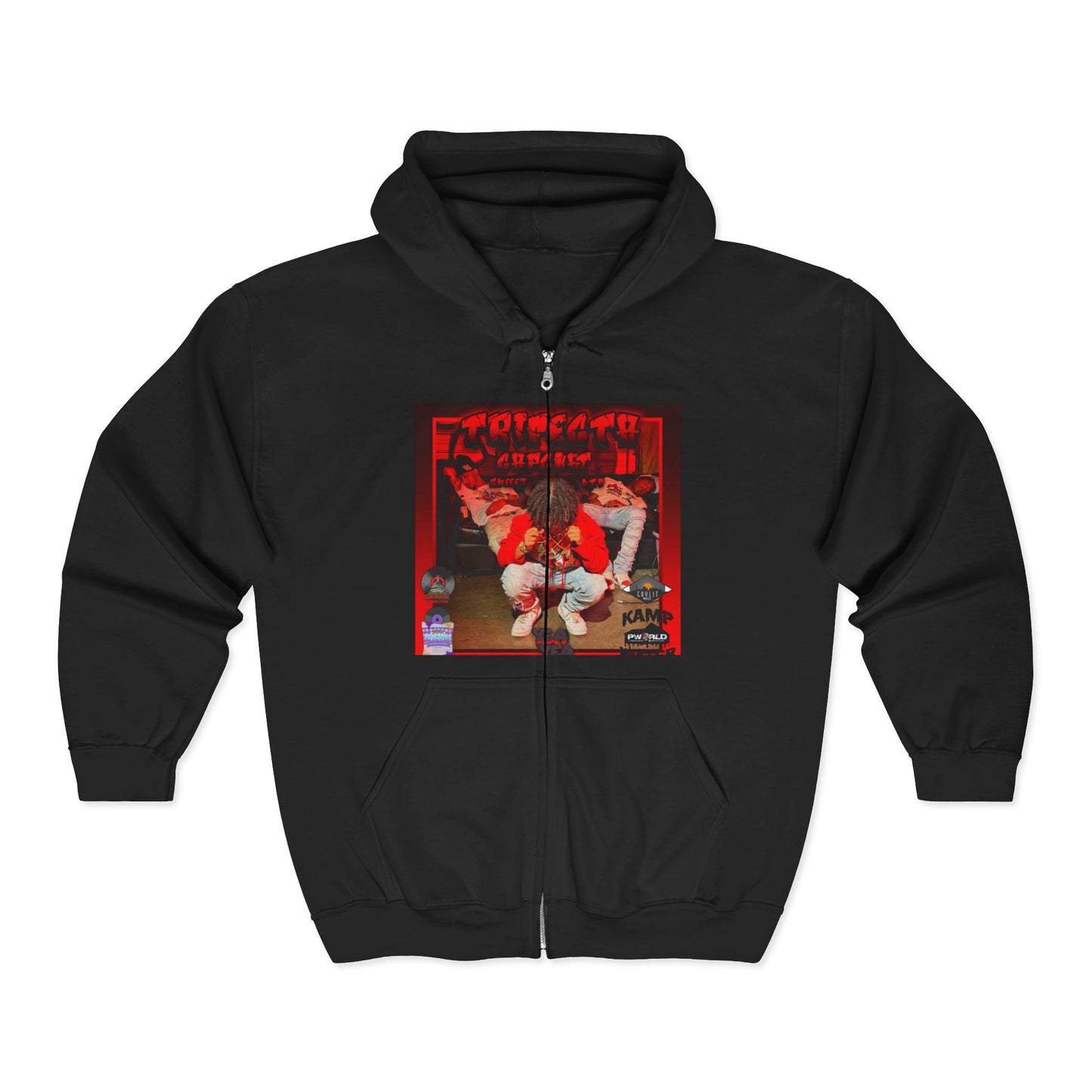 Festive Unisex Zip-Up Santa Hoodie