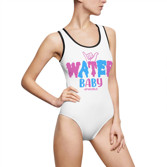 WATER BABY One-Piece Swimsuit — Bold Graphic Beach Swimwear