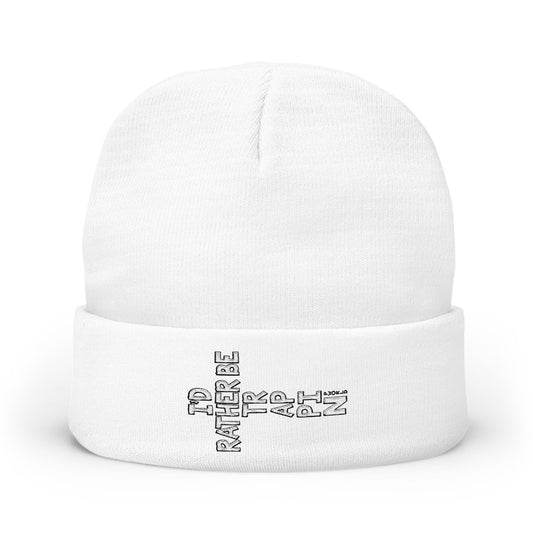 Cozy Embroidered Knit Beanie, Winter Accessory, Gift for Him/Her, Cute Beanie for Outdoor Activities, Stylish Hat for Cold Weather