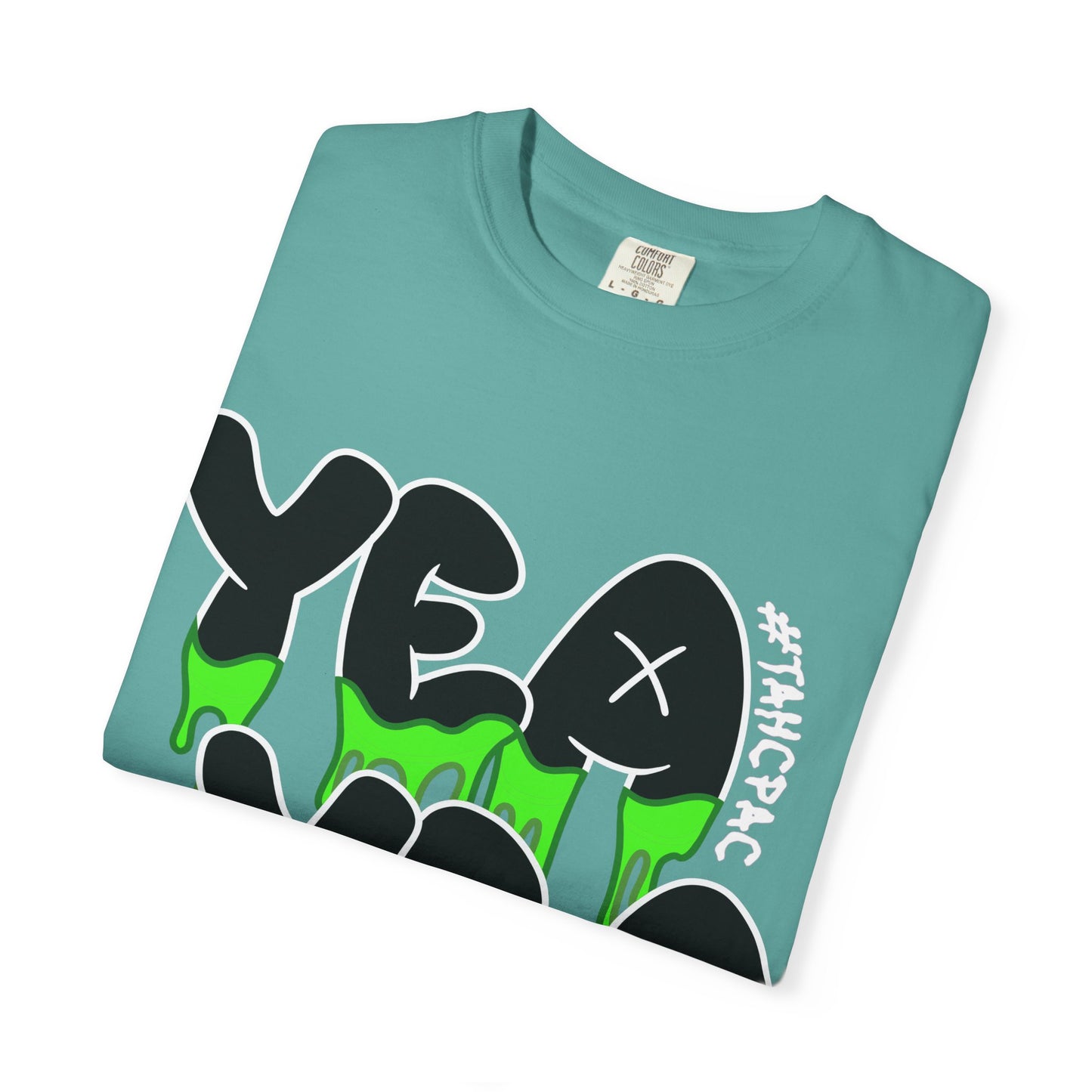 YEA YEA Graphic T‑Shirt — #TAHCPAC Back Print