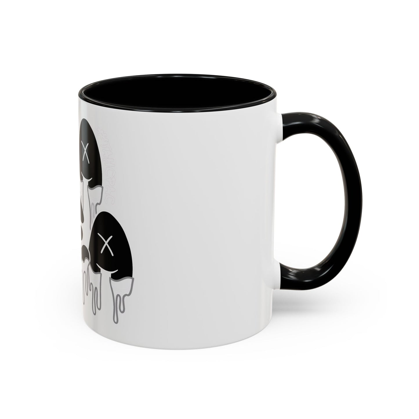 Drippy "YEA YEA" Accent Coffee Mug — Black & White Graphic Ceramic