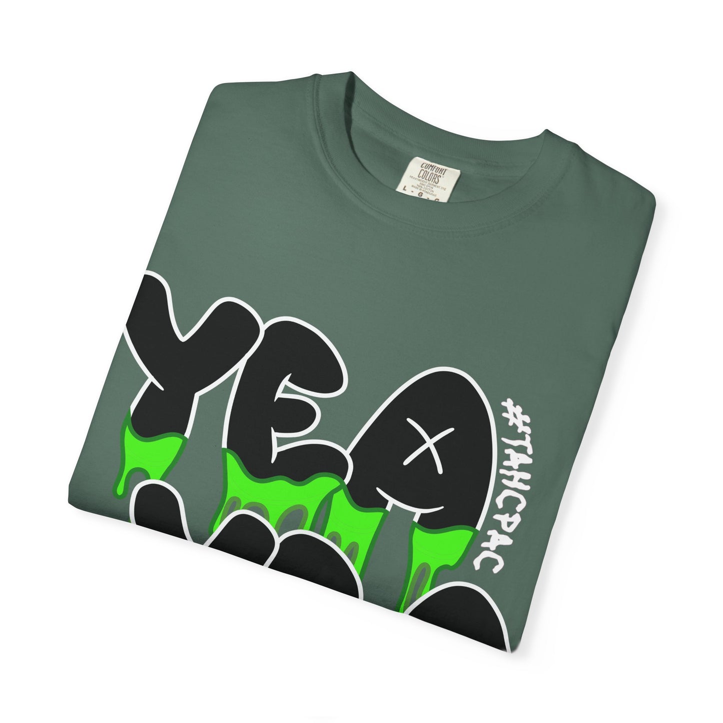 YEA YEA Graphic T‑Shirt — #TAHCPAC Back Print