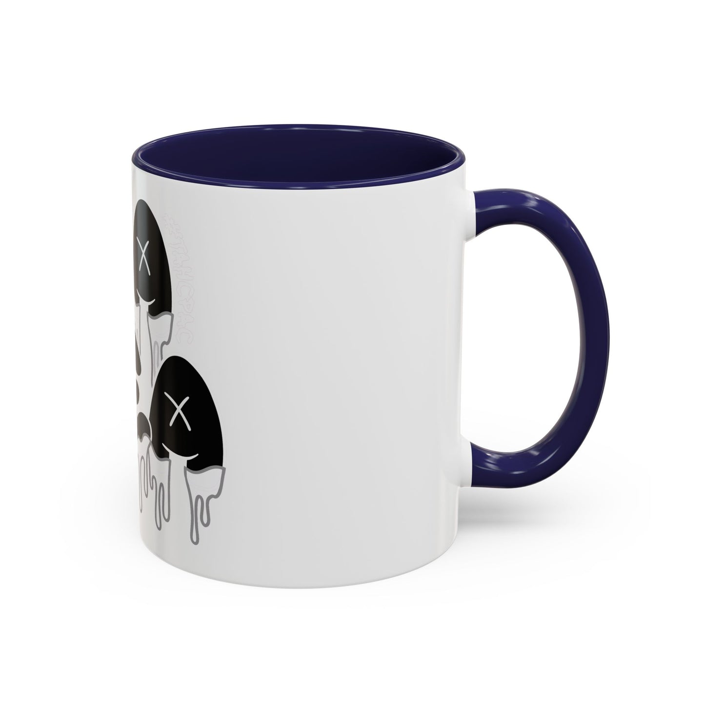 Drippy "YEA YEA" Accent Coffee Mug — Black & White Graphic Ceramic