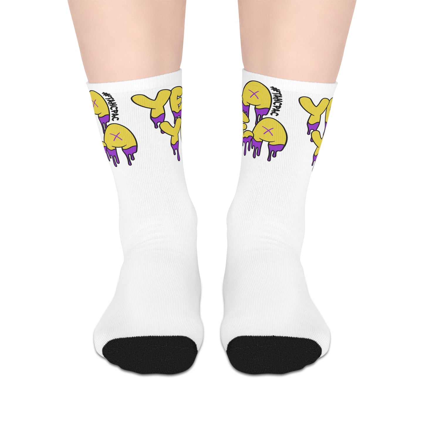 Colorful Graphic Mid-Length Socks, Fun Casual Socks, Trendy Sock Gift, Stylish Everyday Accessories, Unique Art Socks, Youthful Vibe