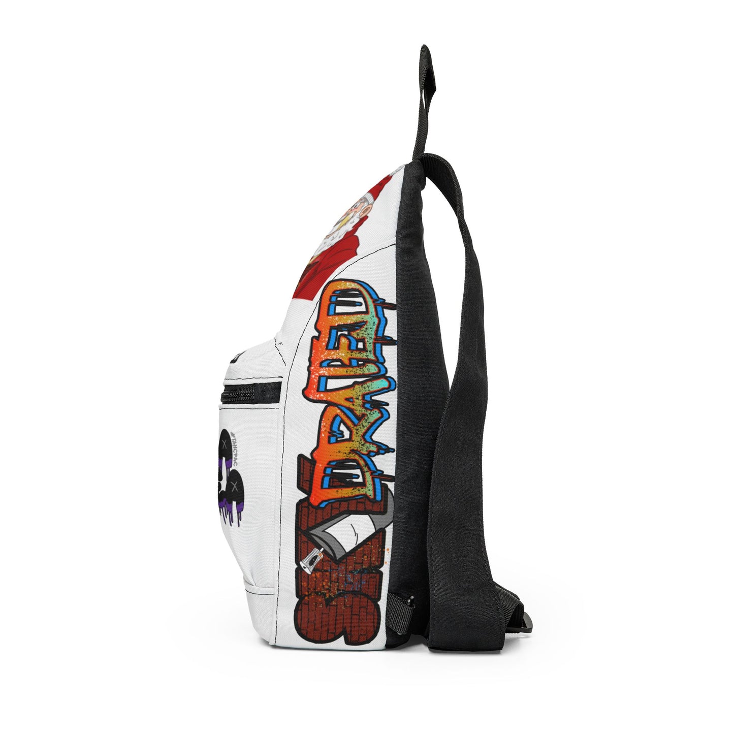 Christmas Street Art Sling Bag — 'Yea Yea' Graphic Crossbody