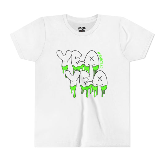 Youth Short Sleeve Tee - Fun 'YEA YEA' Graphic Design With 'Kamp Water Tag' Shirt for Kids