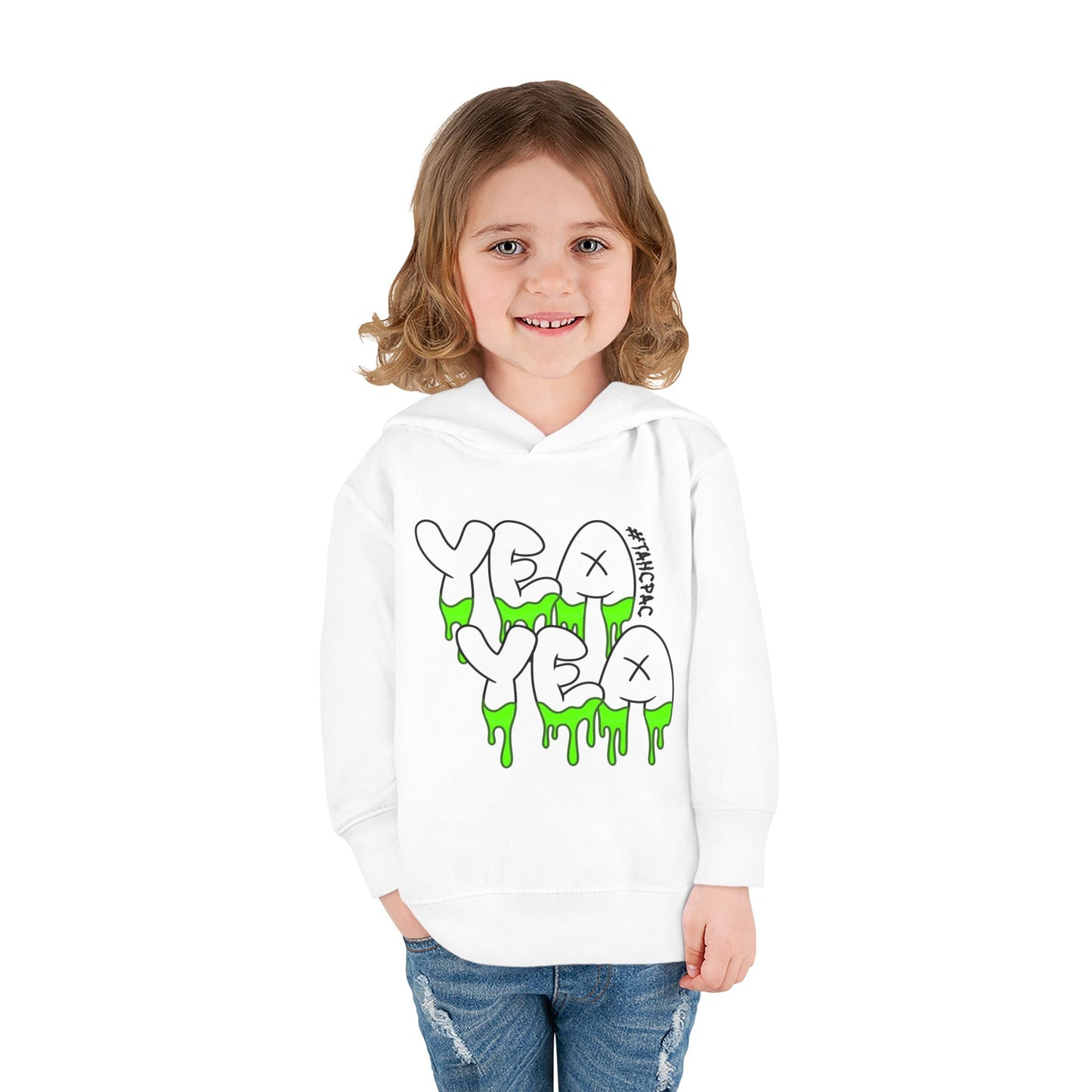 Toddler Hoodie — Cute Drip 'YEE YEE' Graphic Front & 'Kamp Water' Logo Back