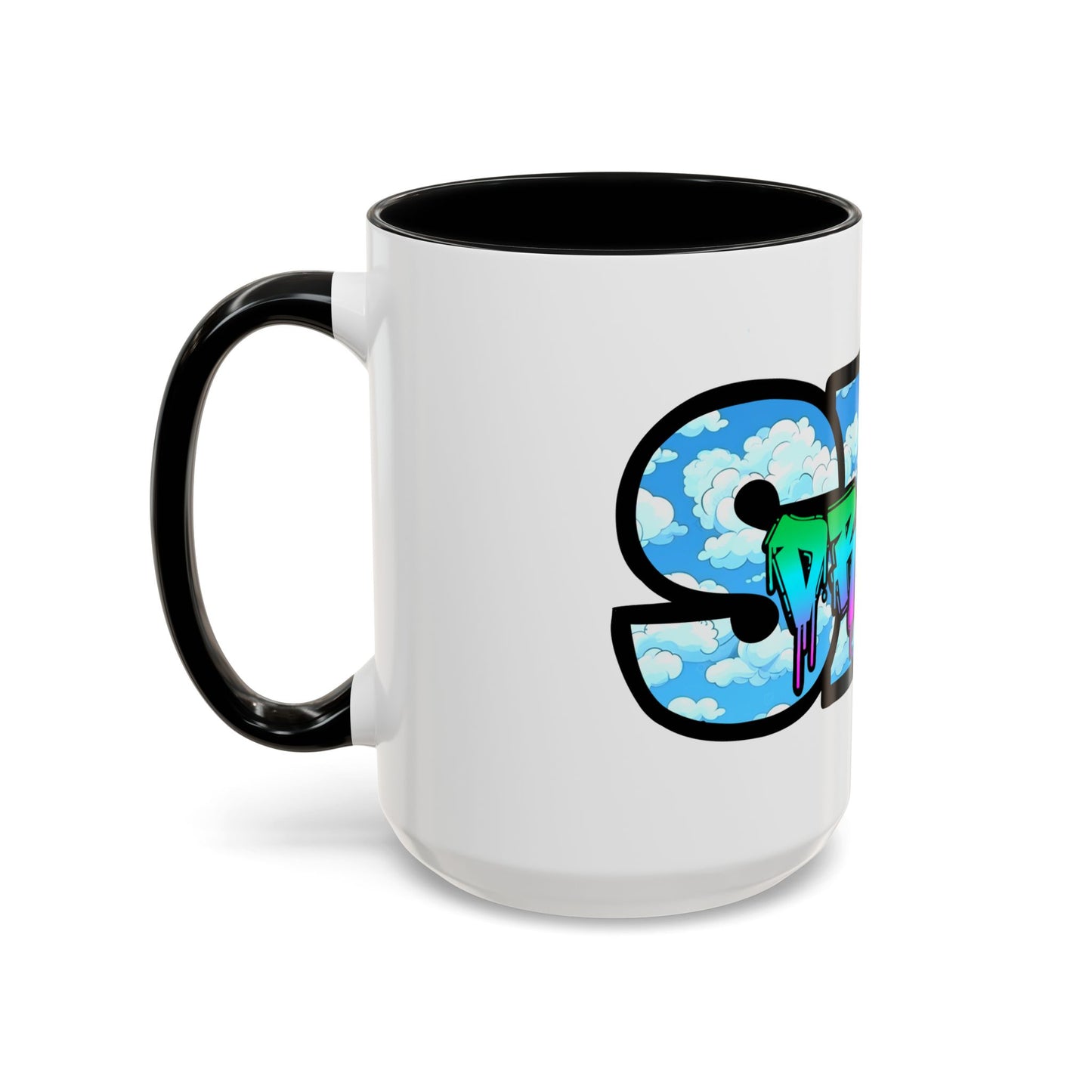 Graffiti Style Accent Coffee Mug - Unique Design for Coffee Lovers, Perfect Gift for Artists, Birthdays, Holidays, Home Decor, Office Use